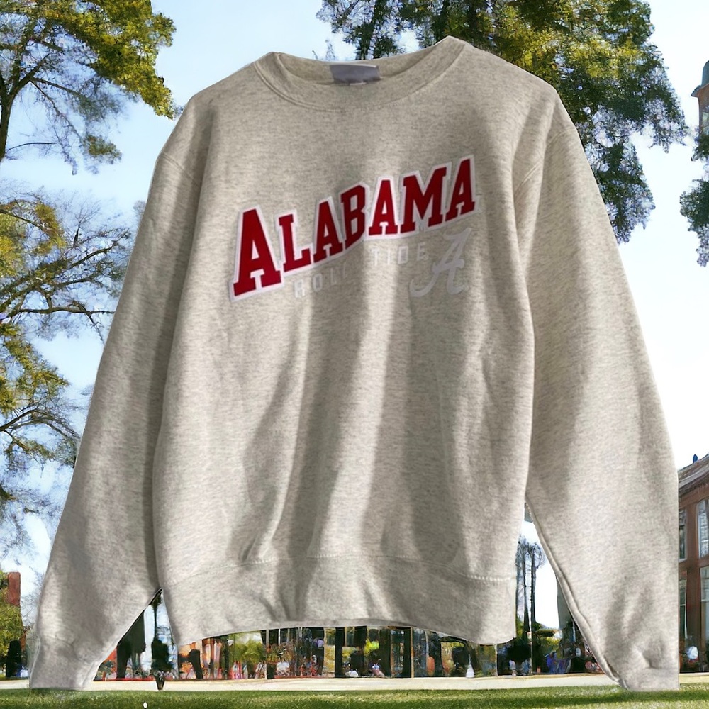 Alabama Roll Tide Champion Women's Small Heavyweight Off White Sweatshirt LNNT!
